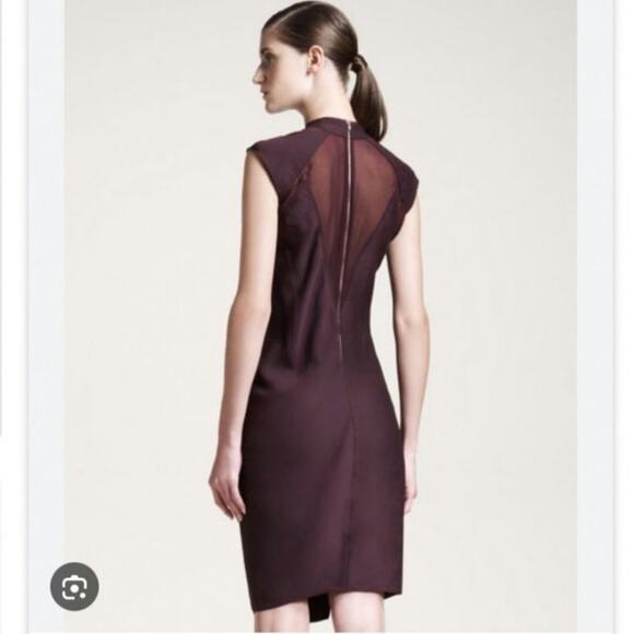 Helmut Lang Silk Purple Faux Wrap Dress - Picture 9 of 9